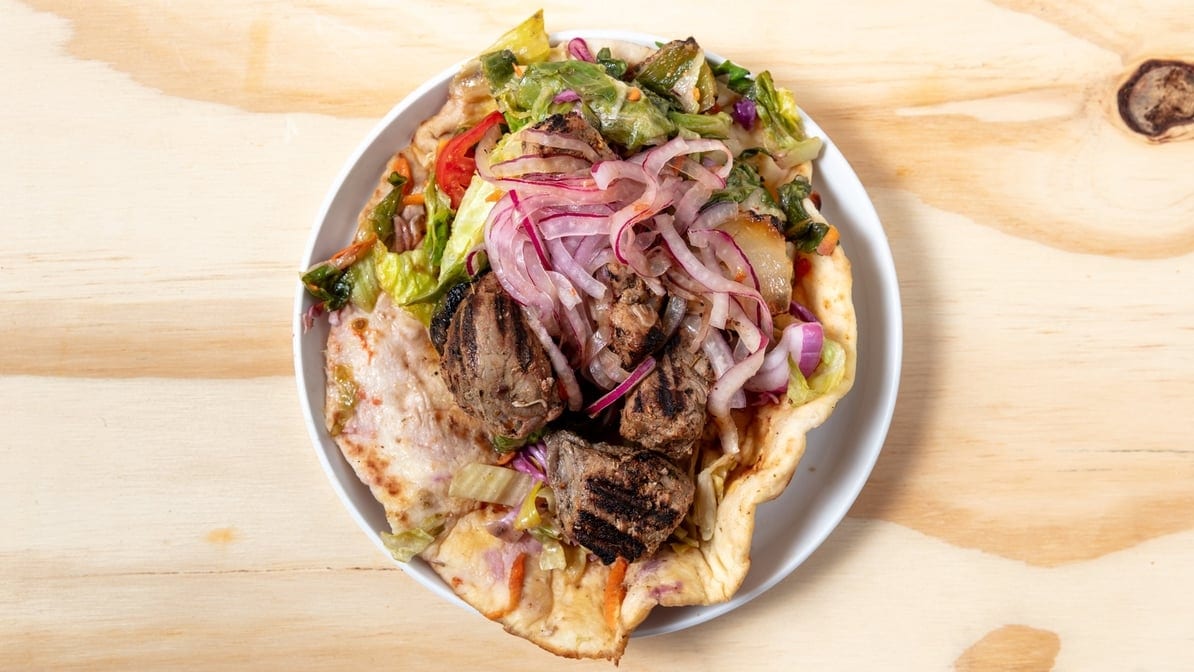 Filet Mignon Kebab Sandwich.