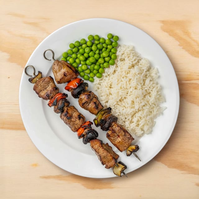 Filet Mignon Shish Kebab Dinner.